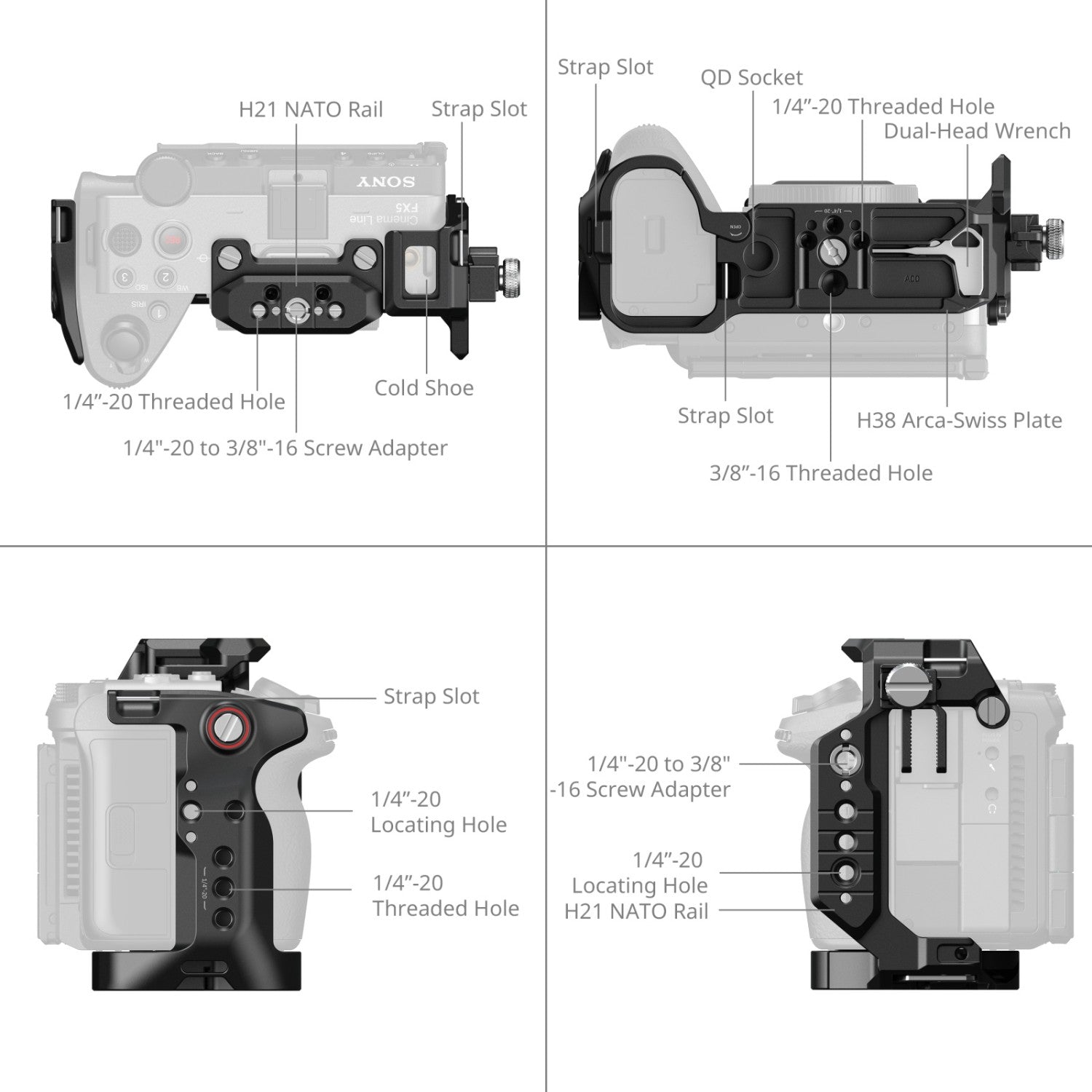 SmallRig HawkLock Комплект клетка за Sony FX5 6779