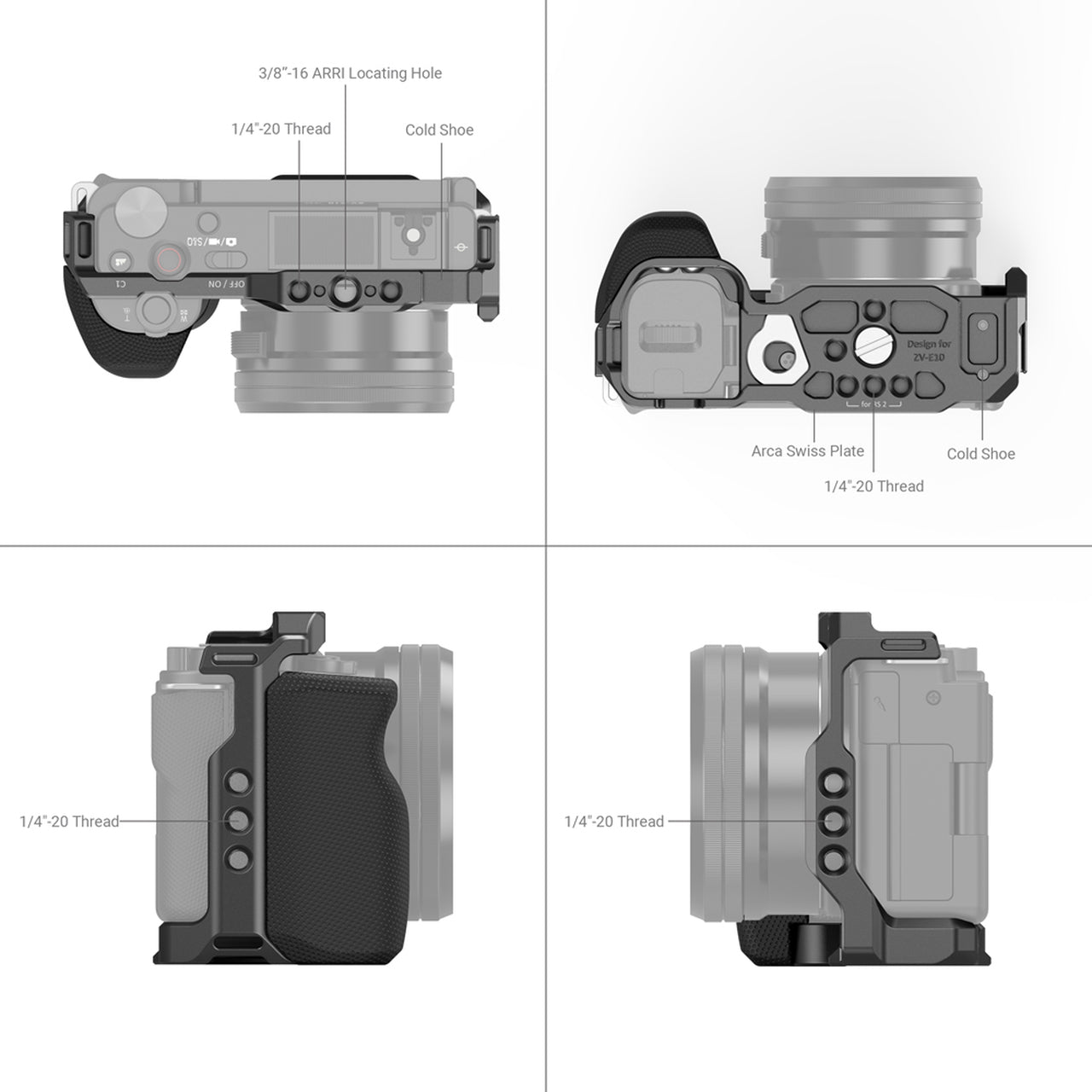 Клетка SmallRig с ръкохватка за Sony ZV-E10 B