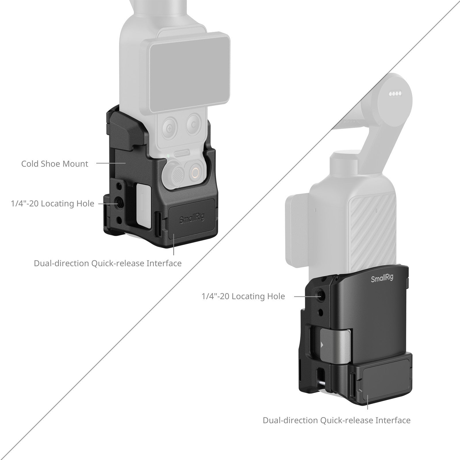 SmallRig Cage for DJI Osmo Pocket 4P, 4, 3 and Xtra Muse (Basic Edition) 6002
