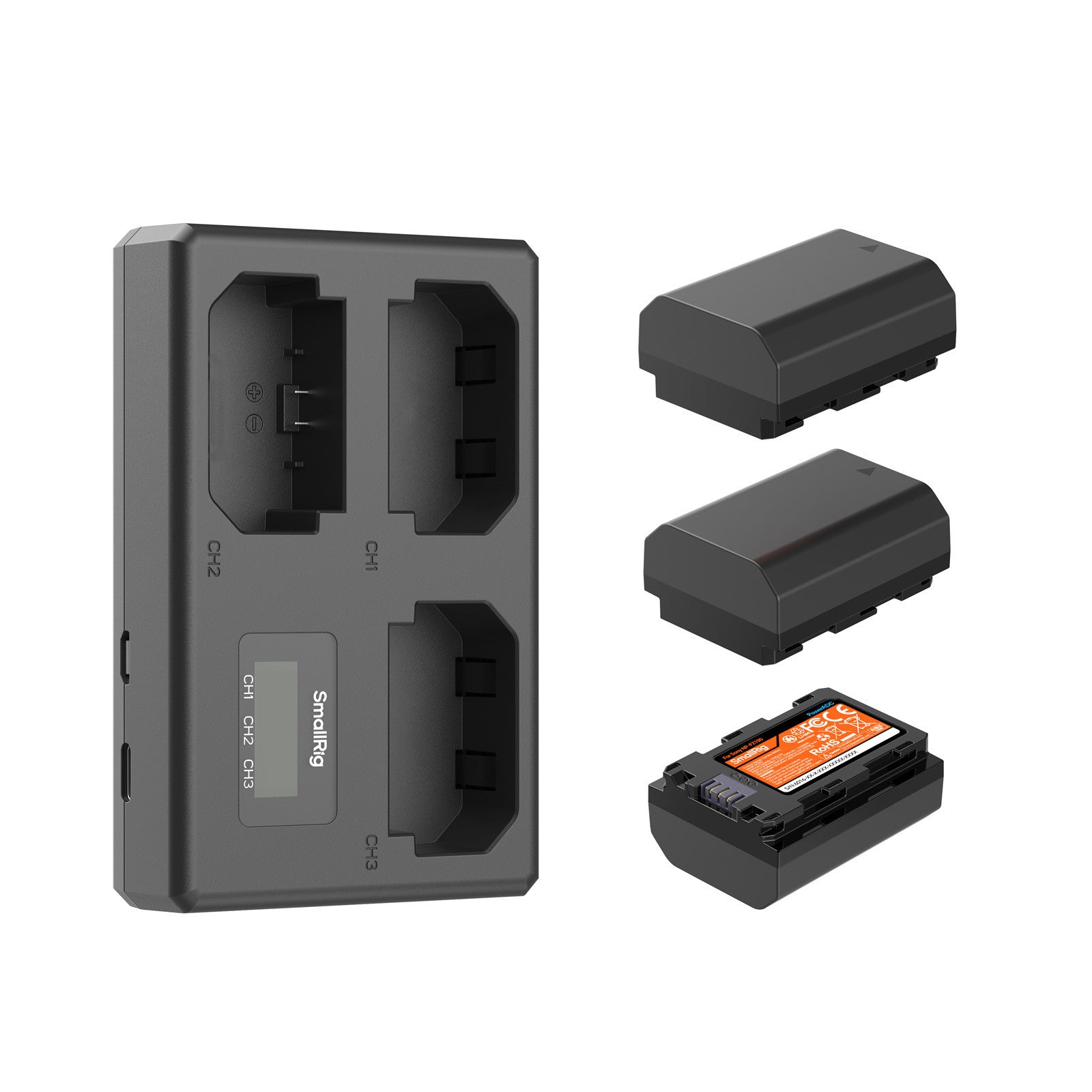 SmallRig Троен комплект батерии и зарядно за Sony NP-FZ100 6016