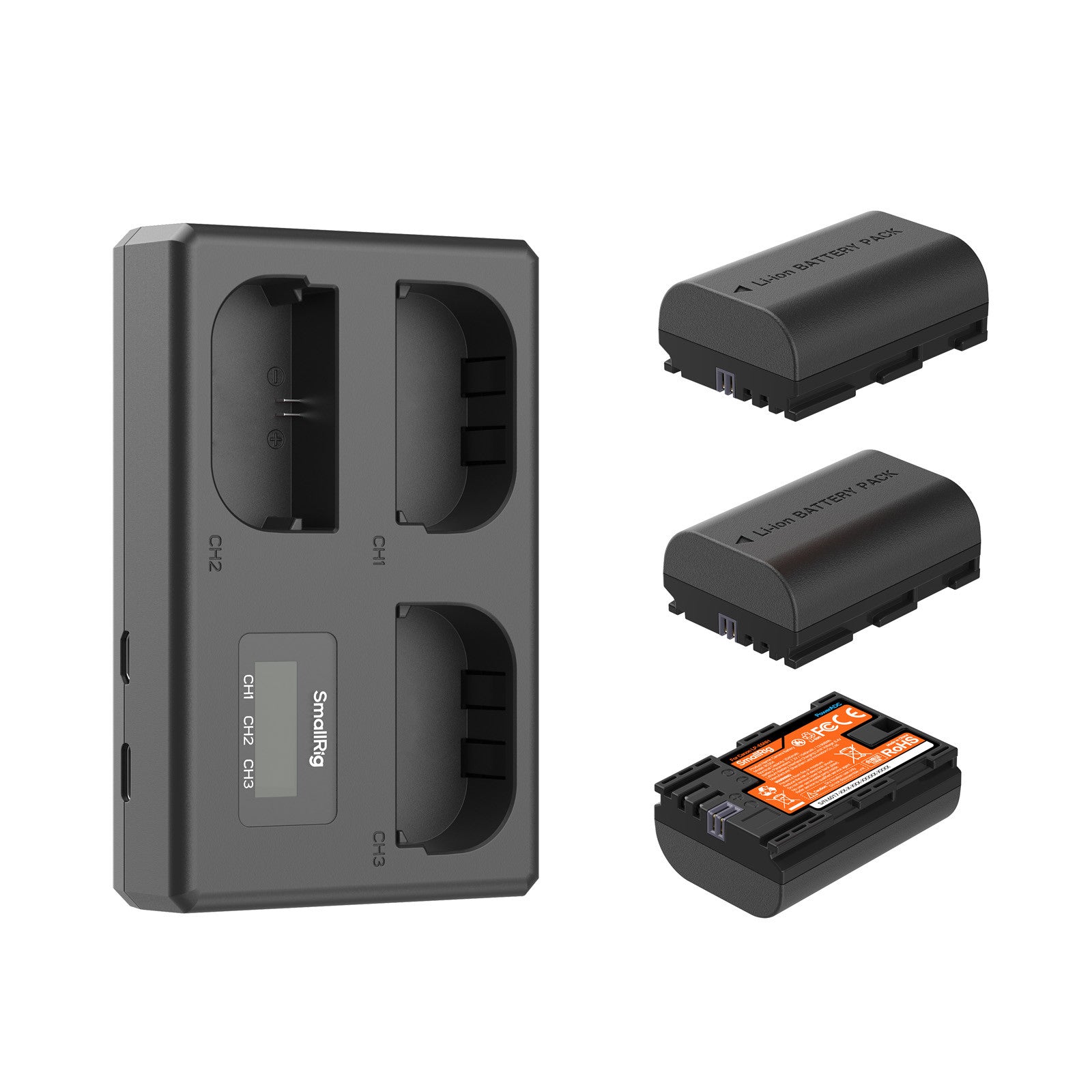 SmallRig Троен комплект батерии и зарядно за Canon LP-E6NH 6017
