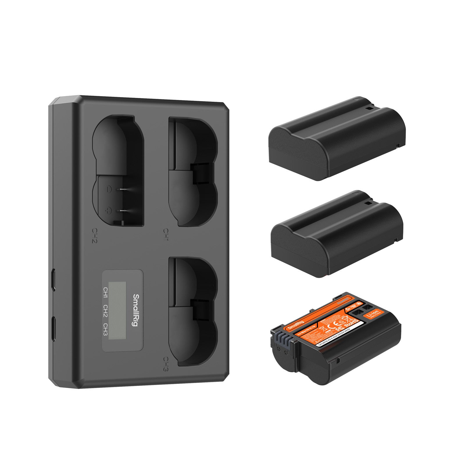 SmallRig Троен комплект батерии и зарядно за Nikon EN-EL15c 6018