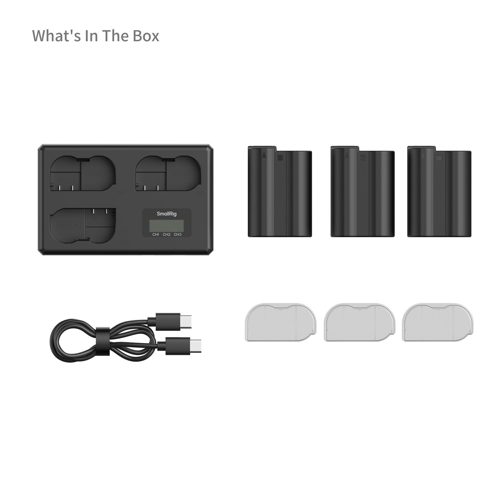 SmallRig Троен комплект батерии и зарядно за Nikon EN-EL15c 6018