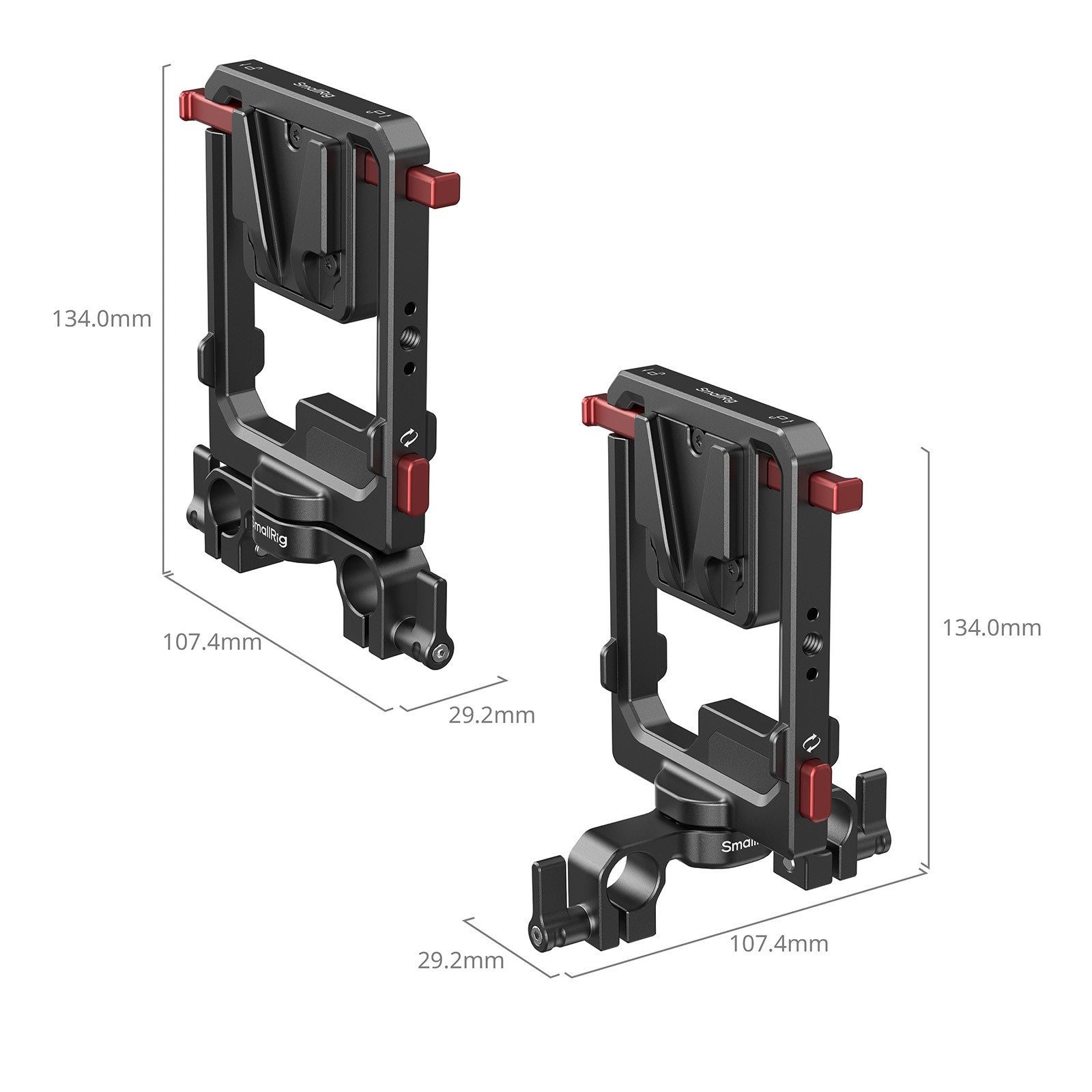SmallRig Въртяща се плоча за V-Mount батерия с двоен V-Lock монтаж и клампа за 15мм тръби 6273
