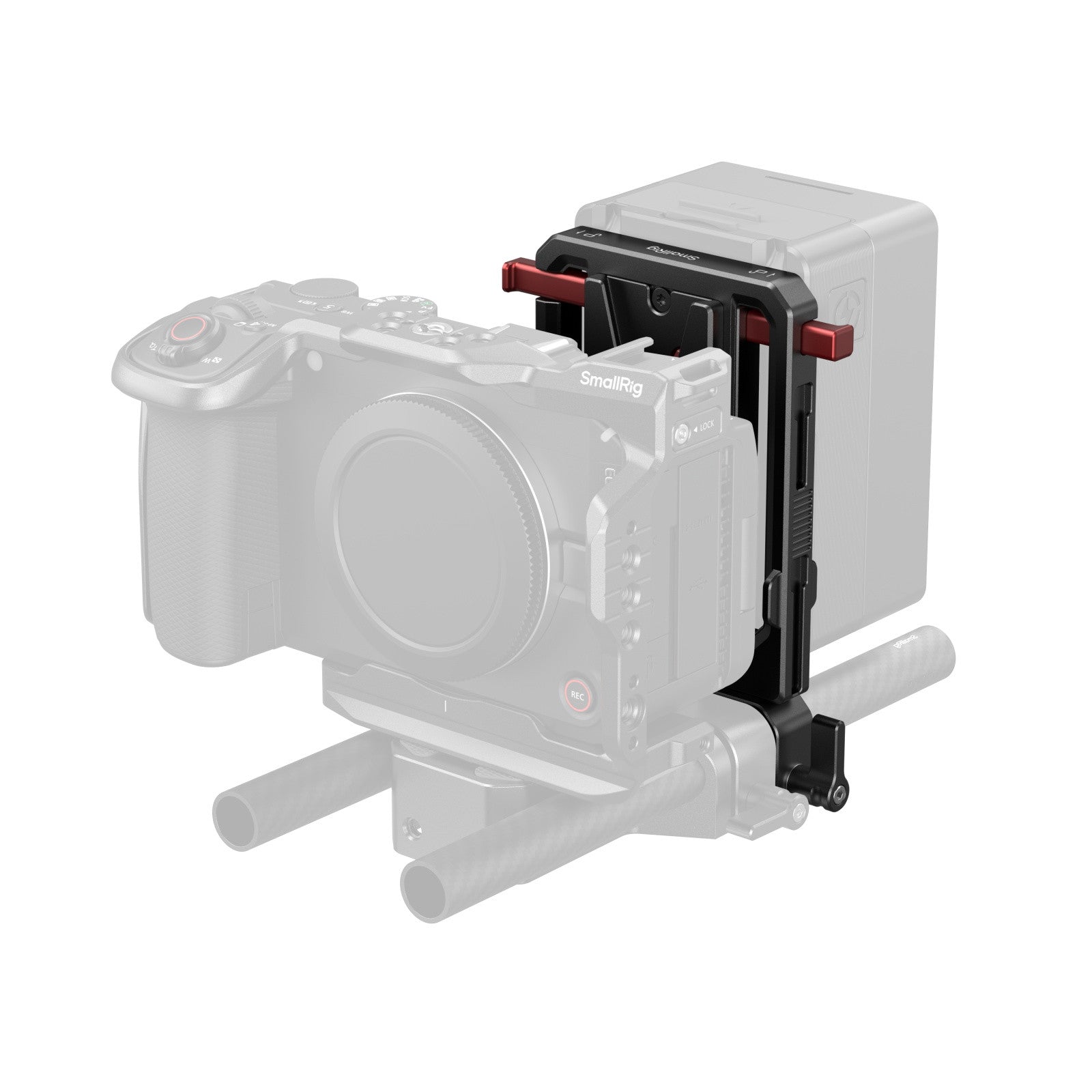 SmallRig Въртяща се плоча за V-Mount батерия с двоен V-Lock монтаж и клампа за 15мм тръби 6273