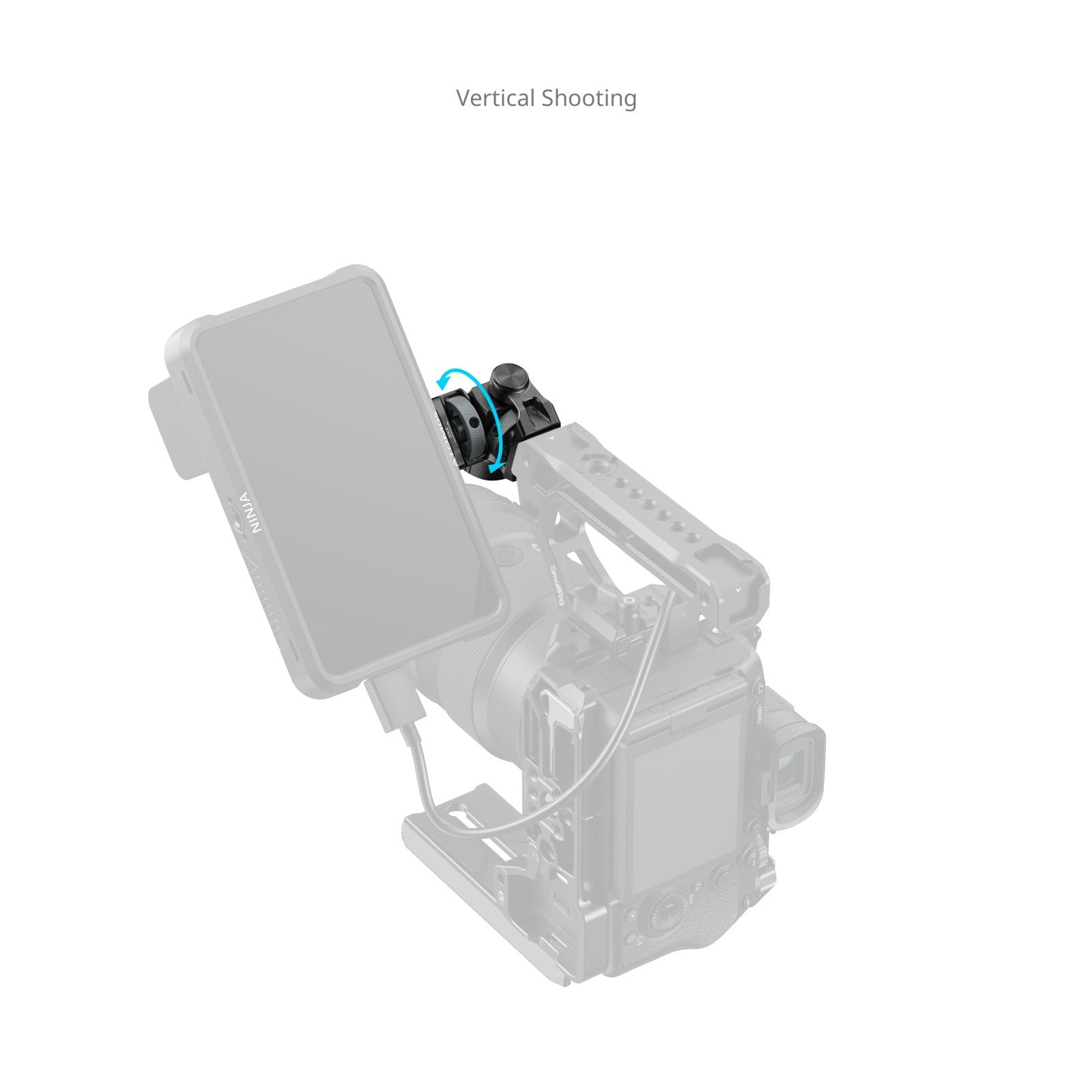 SmallRig Държач за монитор за хоризонтално и вертикално снимане с ARRI 3/8in-16 болт с пинове 6314