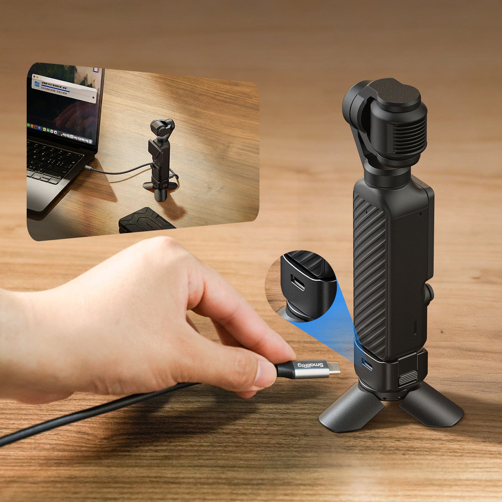 SmallRig Mini Desktop Quick Release Tripod with USB-C for DJI Osmo Pocket 4P / 4 / 3 6361
