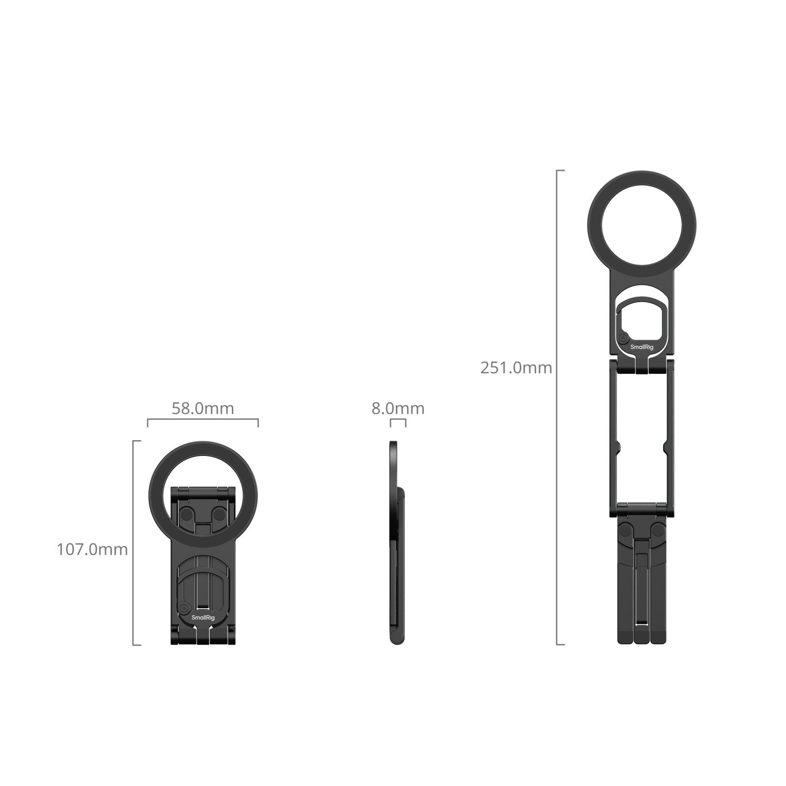 SmallRig FS-C1 Сгъваема стойка за телефон с щипка карабинер 6470