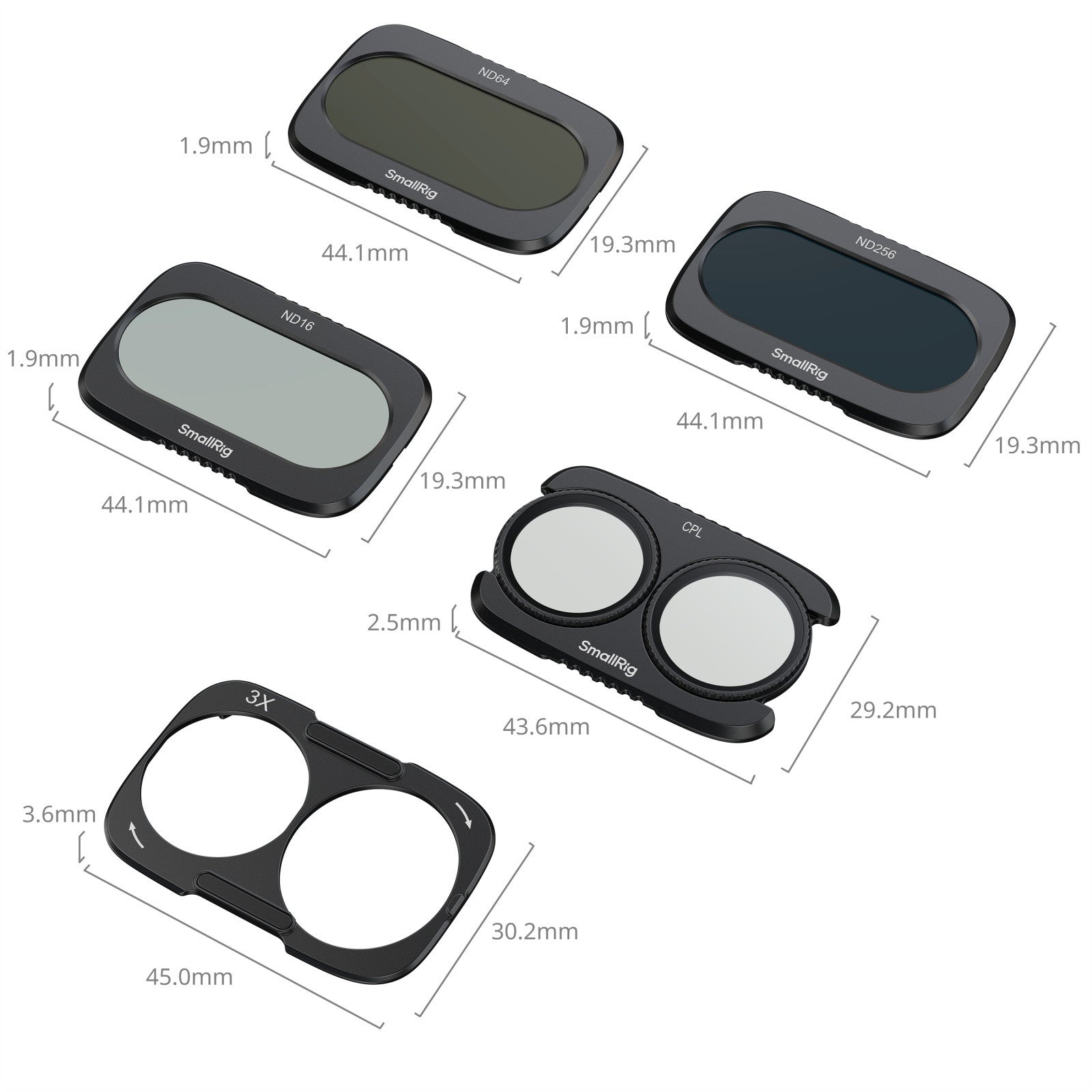 SmallRig Split Filter Комплект за DJI Osmo Pocket 4P 6476