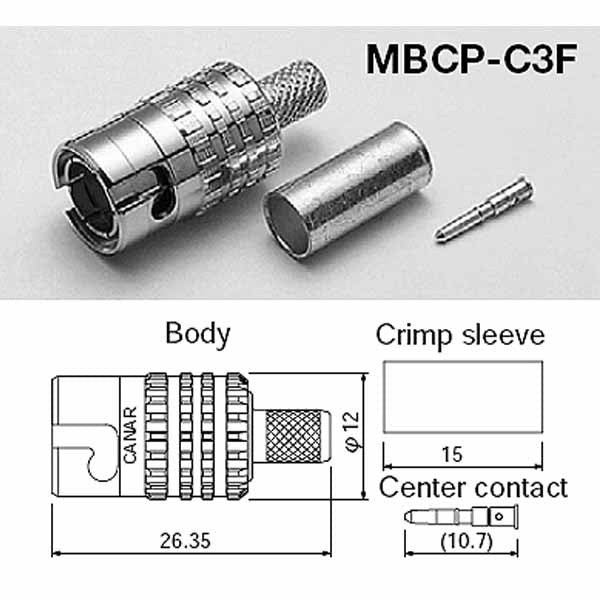 SLIM BNC male connector CANARE MBCP-C25F