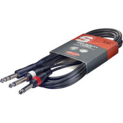 Кабел Stagg SYC6/MPS2P 6.3mm стерео жак към 2бр. 6.3Mm моно жака - 6m