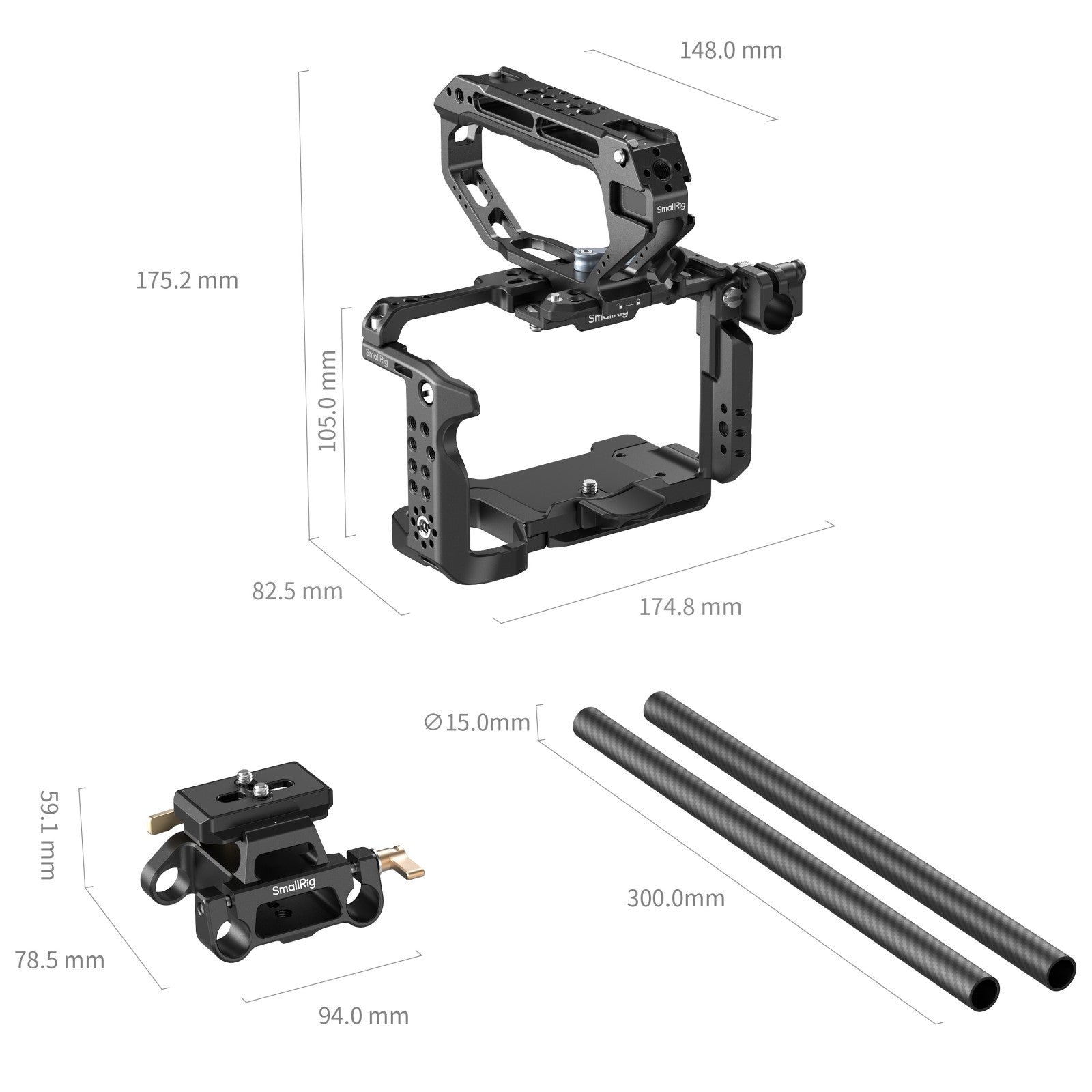 SmallRig HawkLock Комплект клетка Advanced със система за монтаж на тръби за Sony FX5 6924