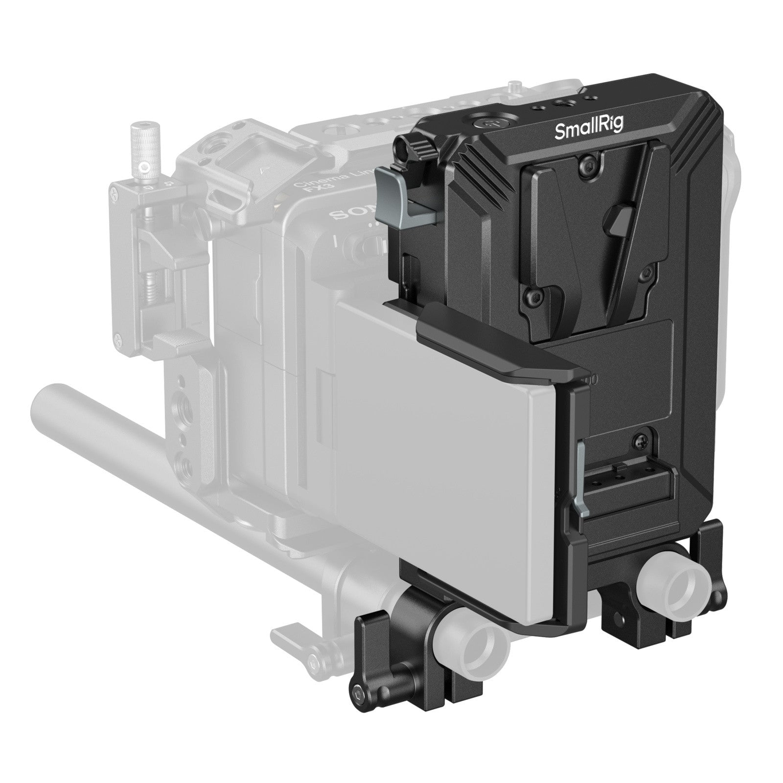 Адаптерна плоча за V-lock батерия SmallRig с двойна 15 мм скоба за тръби 5226