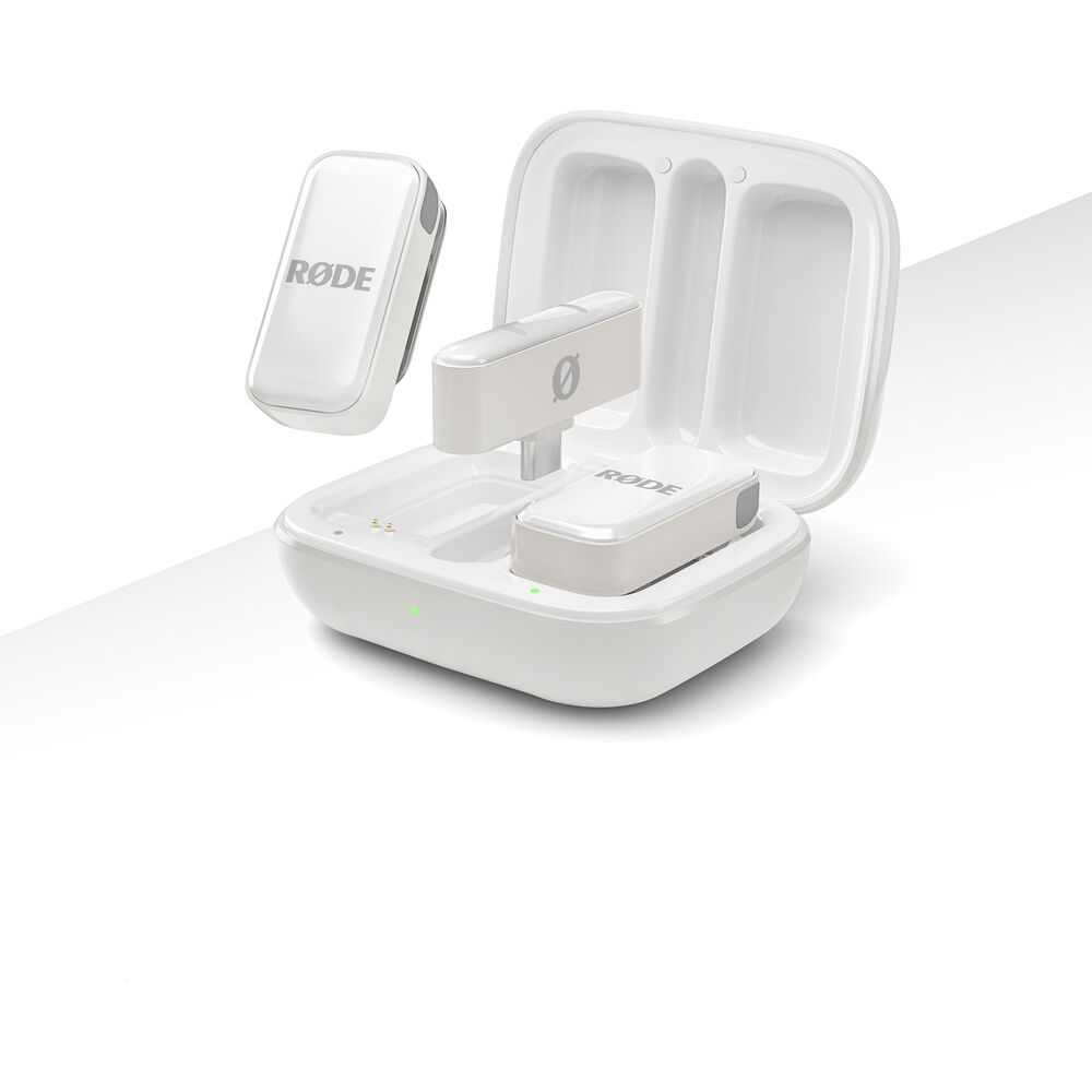 Комплект безжични брошки Rode Wireless Micro - 2бр. предавател и  двуканален приемник - Lightning - Бяло