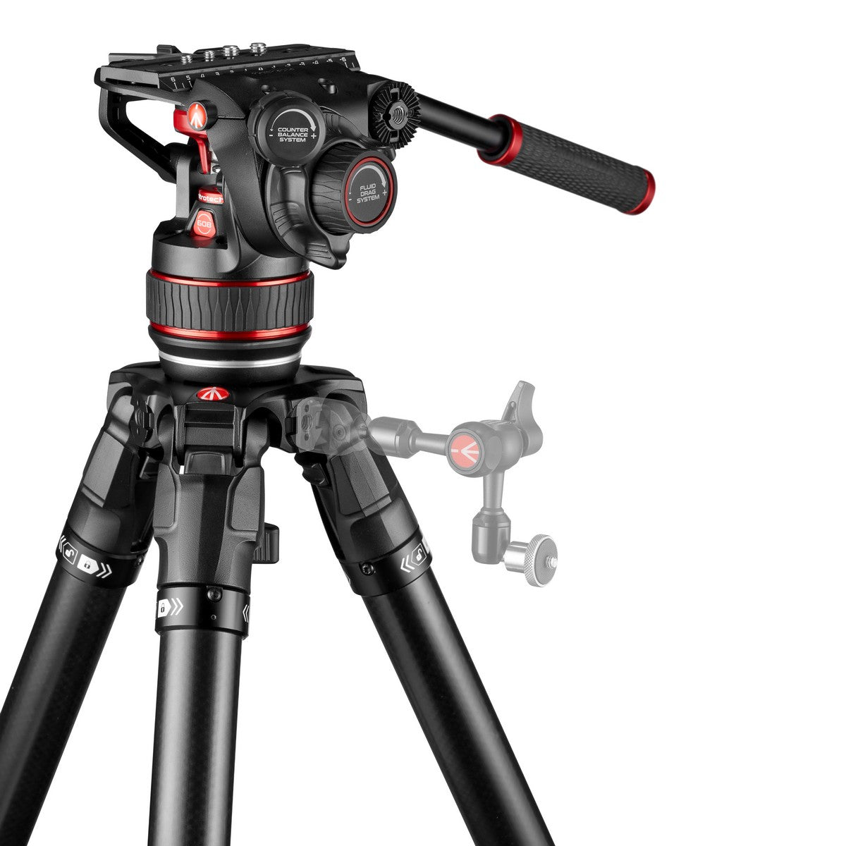 Manfrotto Nitrotech 608 series with 635 Fast Single Leg Carbon Tripod