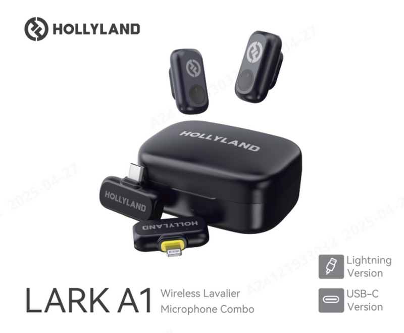 Безжични микрофони Hollyland LARK A1 Duo Комбо-космическо сиво