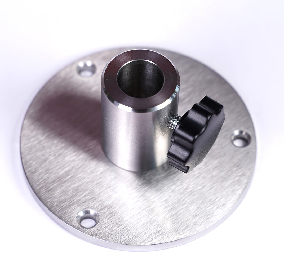 Inox wall plate for 16 mm spigot