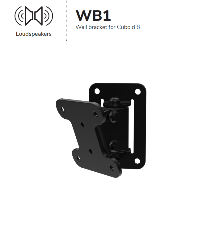Optimal Audio Wall bracket for Cuboid 8 in black