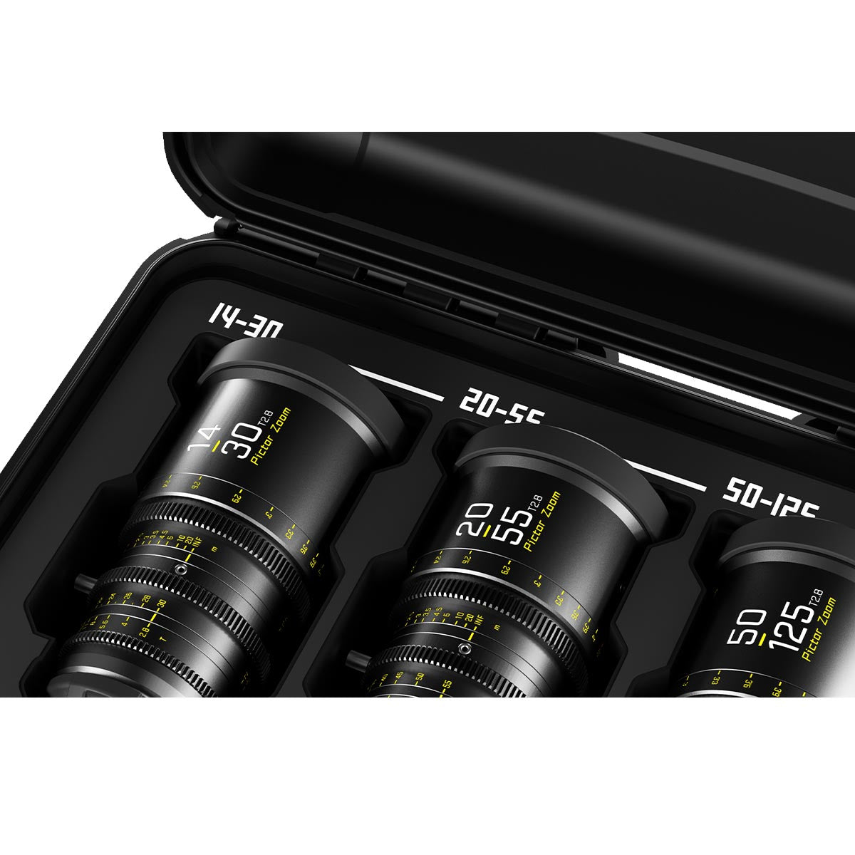 Сет от 3 обектива DZOFILM Pictor 14-30mm, 20-55mm и 50-125mm T2.8