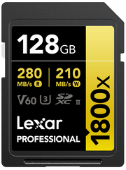 Карта памет Lexar SDXC Pro 1800x U3 UHS-II R280/W210 (V60) 128GB