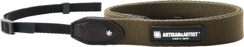 Artisan & Artist ACAM-110A Slim Cloth Strap, 25mm (w/Tape-type) Khaki
