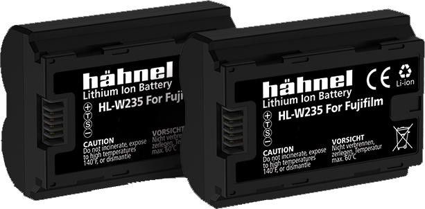 Двоен пакет Батерия Hahnel HL-W235 (заместител на Fujifilm NP-W235) -