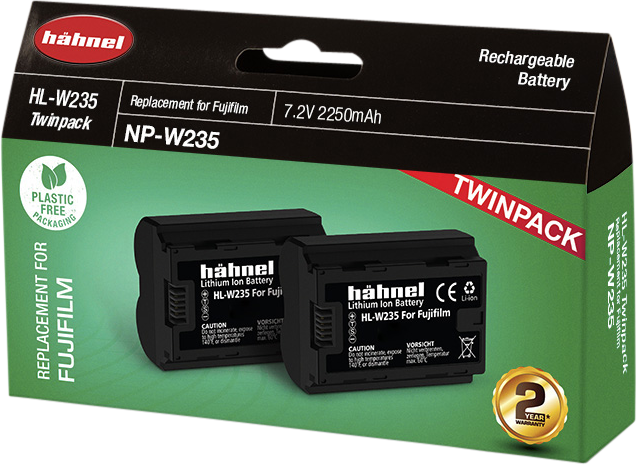 Двоен пакет Батерия Hahnel HL-W235 (заместител на Fujifilm NP-W235) -