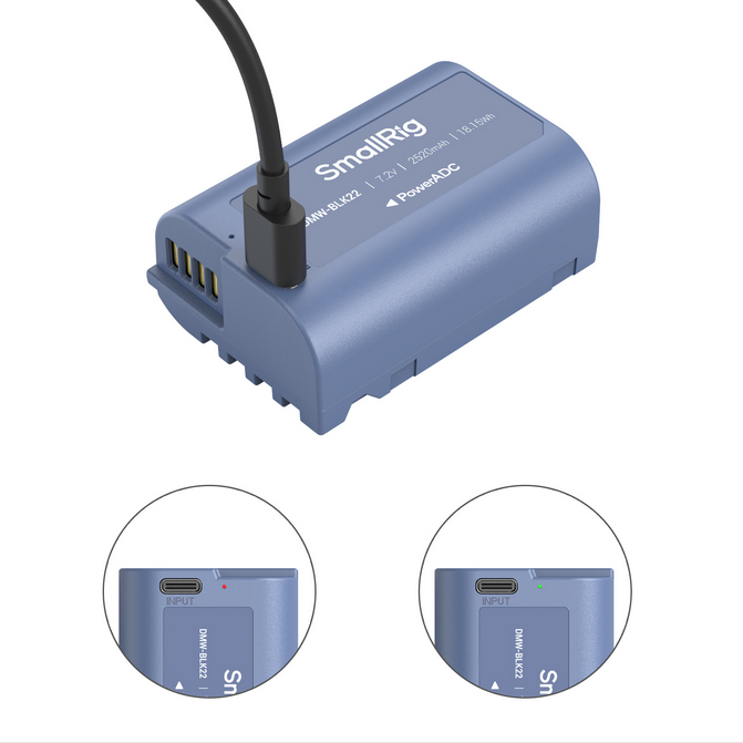SmallRig еквивалент на DMW-BLK22 USB-C акумулаторна батерия за фотоапарат (4906)