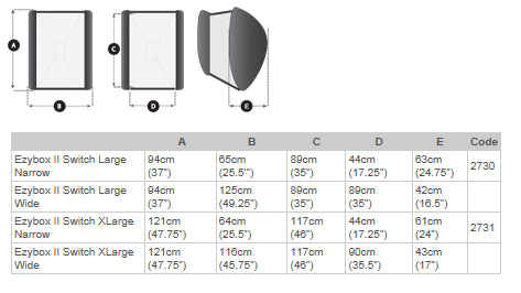 Грид за Ezybox Pro Switch XL Софтбокс117x44cm - 117x90cm Wide