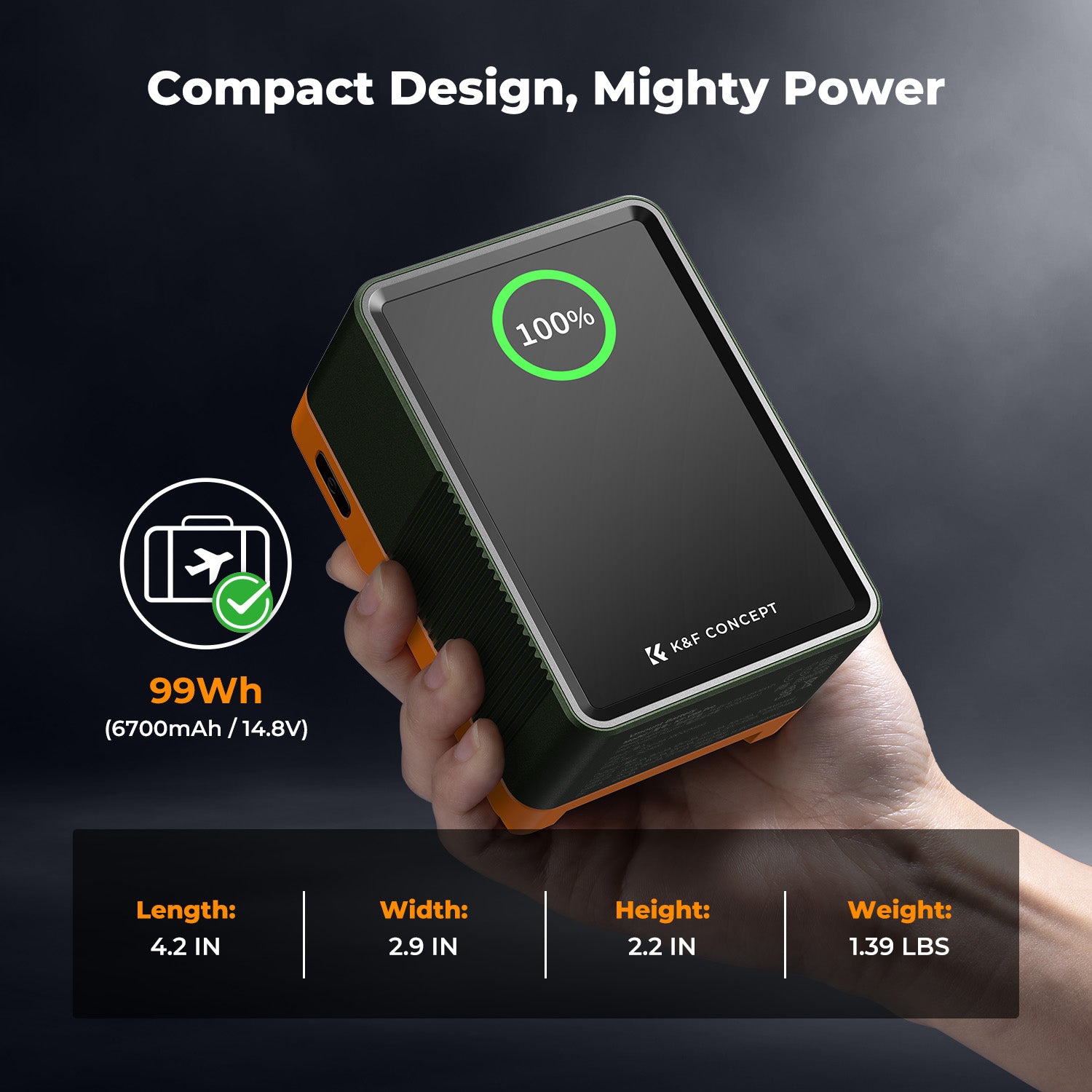 Батерия K&F Concept 99Wh Pro Mini V Mount