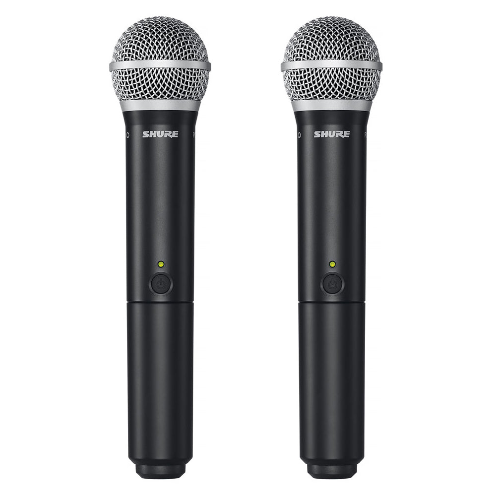 Безжична с-ма Shure BLX288E/PG58-H8E (518 - 542MHz) - двуканален приемник, два ръчни микрофона SM58