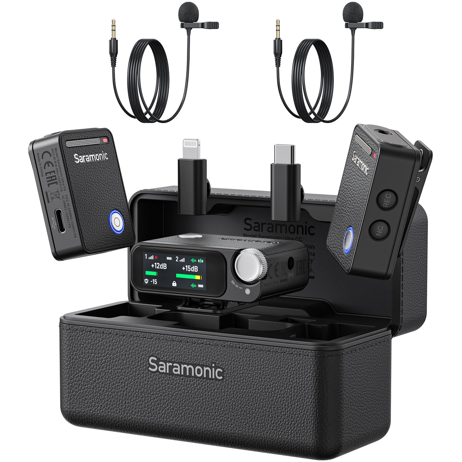 Безжични брошки и рекордери 32-bit - Saramonic Ultra - с кабелни брошки - черно - Timecode, Noise Cancelling, IPX5
