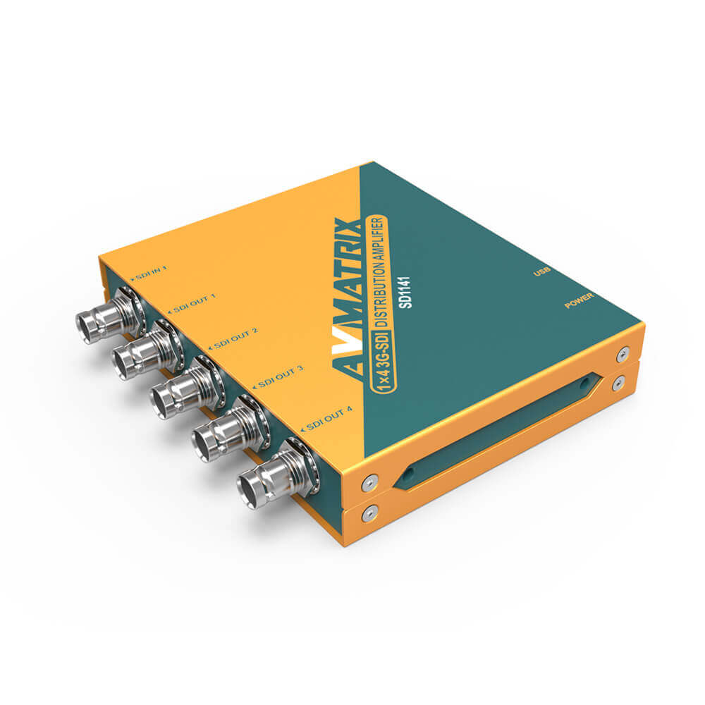 Разпределителен усилвател с повторна синхронизация 1×4 SDI AVMATRIX