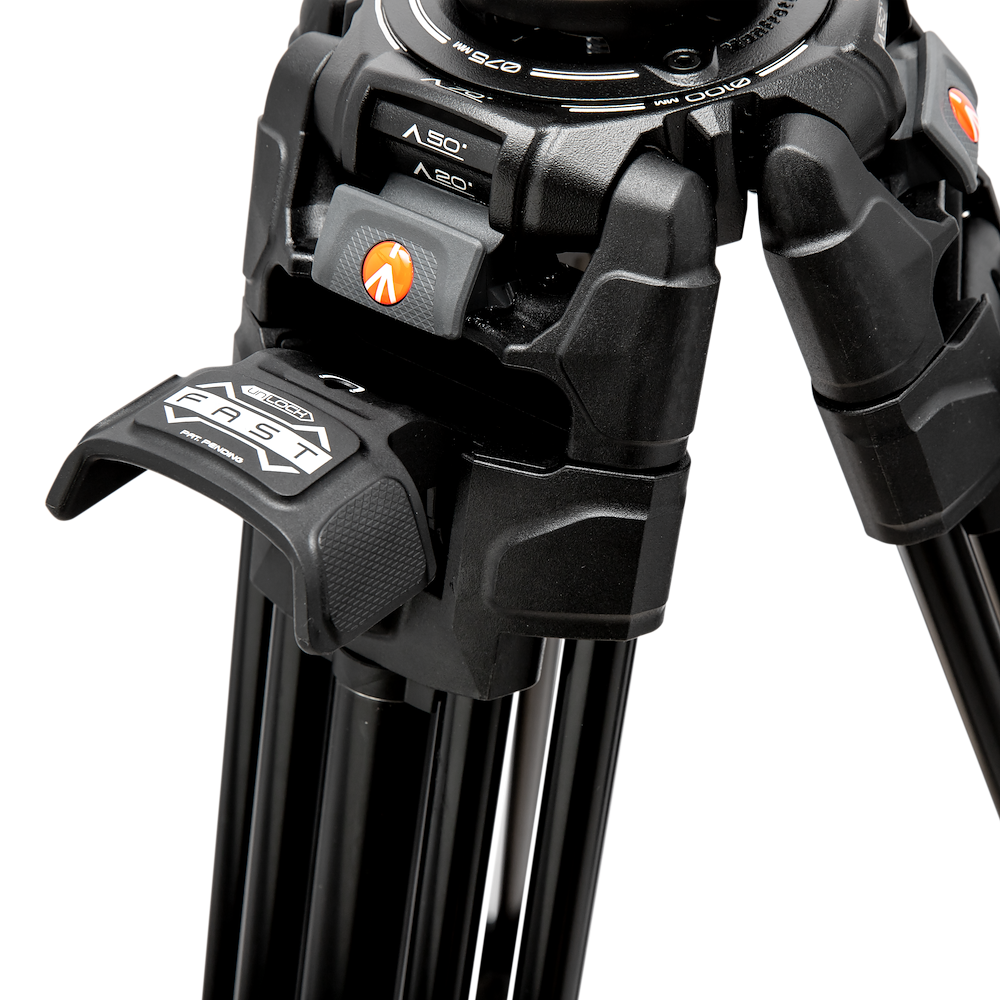 Видео статив кит Manfrotto с глава 509 FAST и двойни бързо разпъващи алуминиеви крака 645 - среден паяк 5г. гаранция
