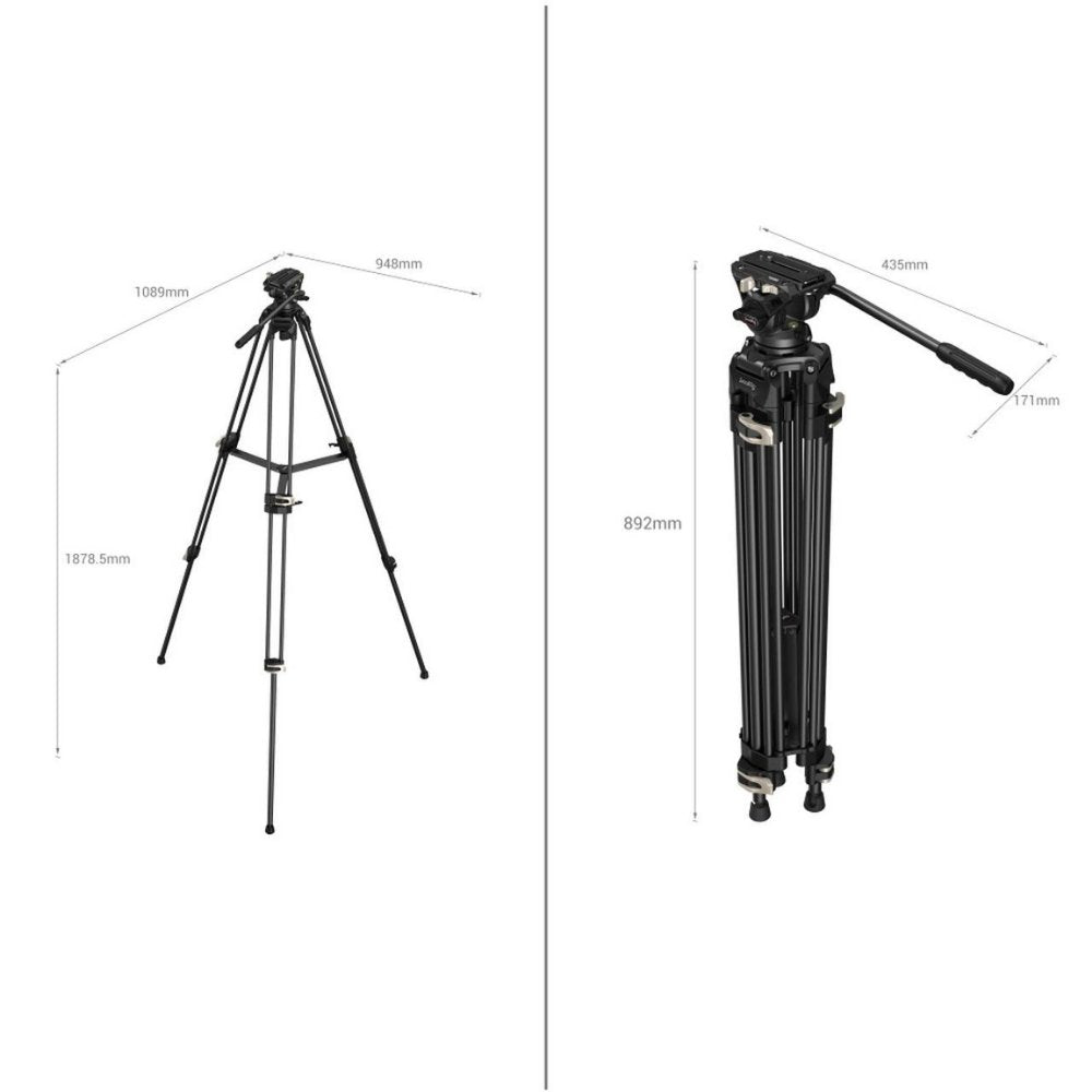Комплект видео статив SmallRig Heavy-Duty Fluid Head Tripod AD-01 3751B