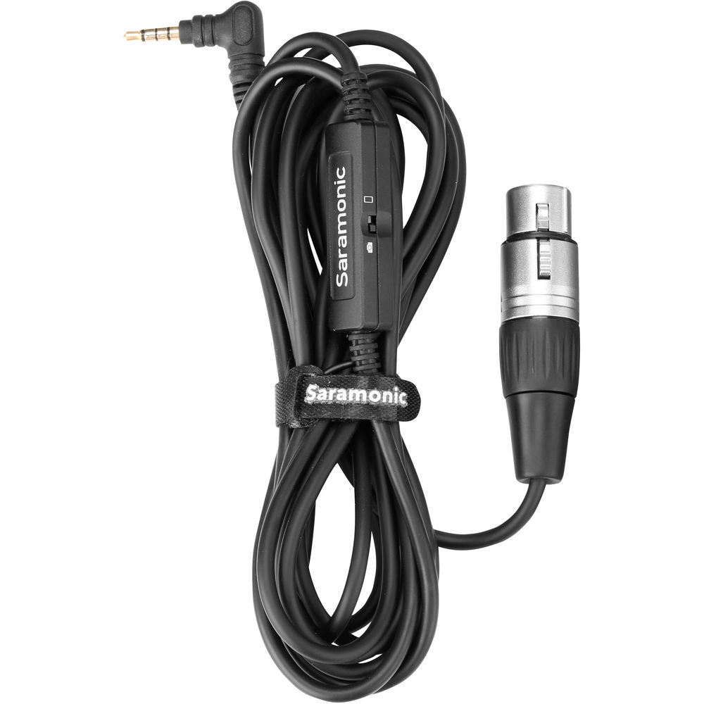 Кабел-адаптер Saramonic SR-XLR35 - XLR(женски) към 3.5mm TRRS за връзка с камери и смартфони - 3m