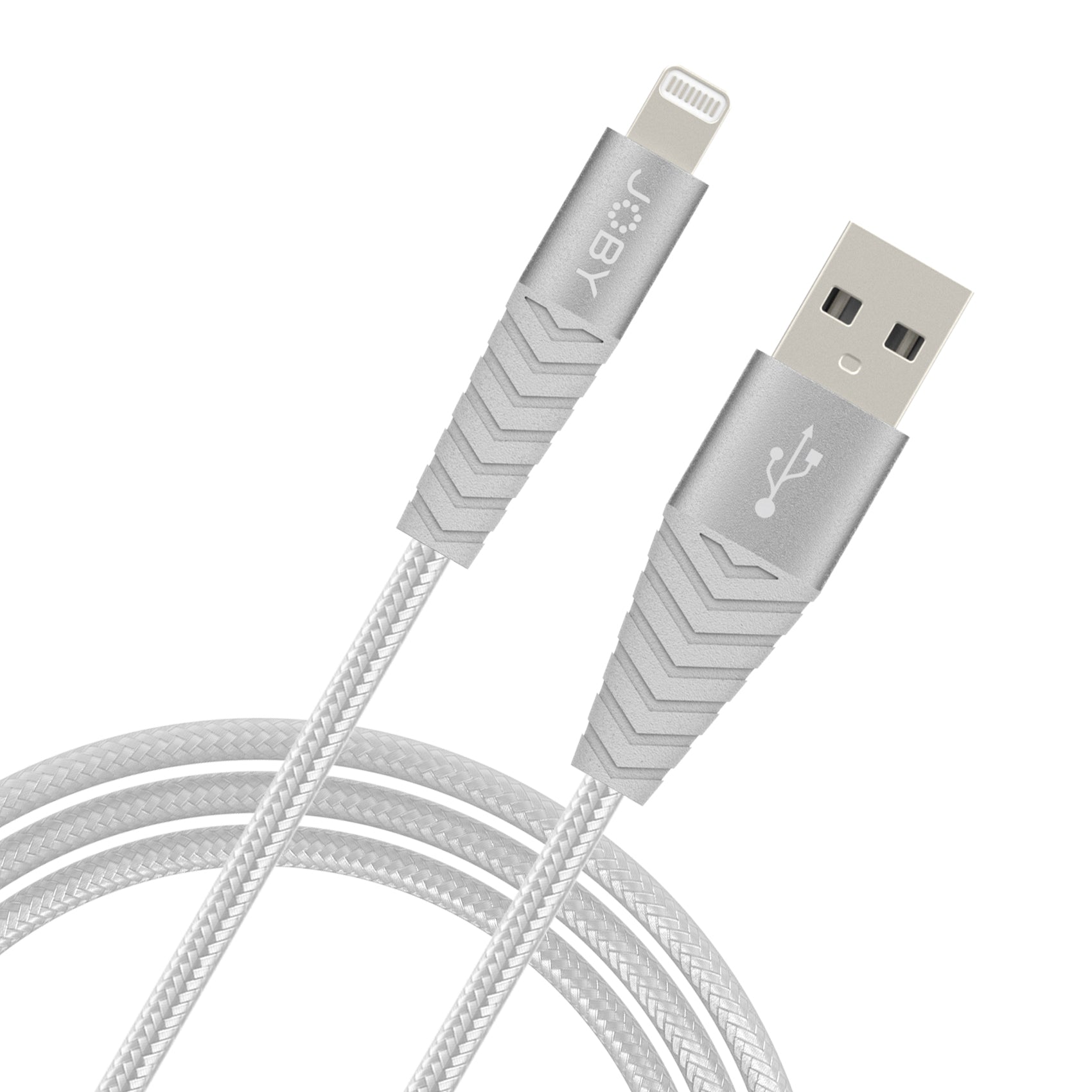 Кабел Joby Charge and Sync Lightning Cable 1.2m Сребрист - MFi сертифициран