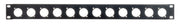 Metal rack, 1U, 12 holes for XLR, 2 mm steel Adam Hall Hardware