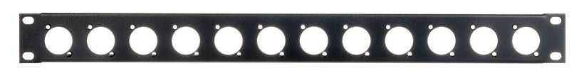 Metal rack, 1U, 12 holes for XLR, 2 mm steel Adam Hall Hardware