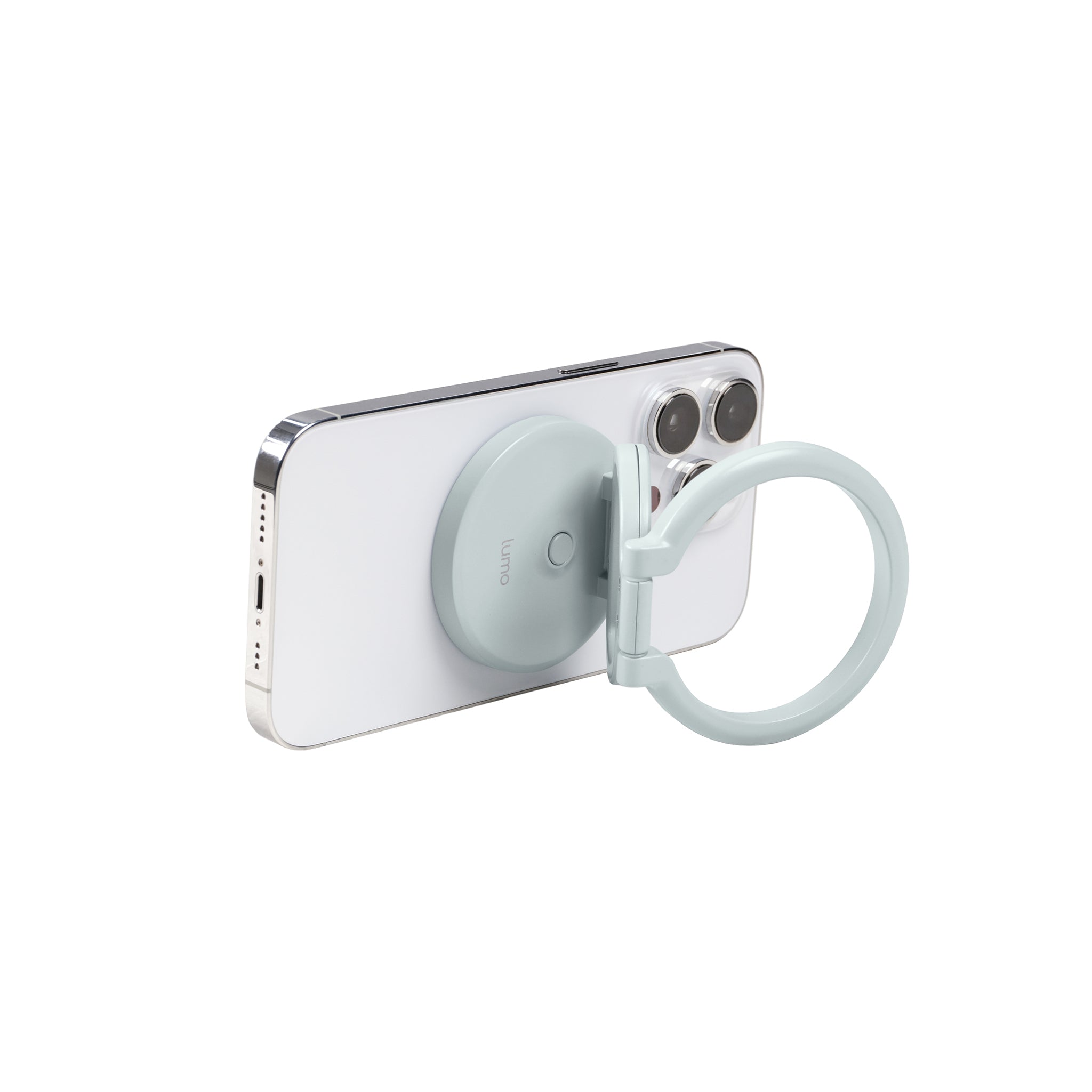 Мини диоден ринг за телефон NANLITE Lumo (MagSafe Compatible) (Mint Blue)