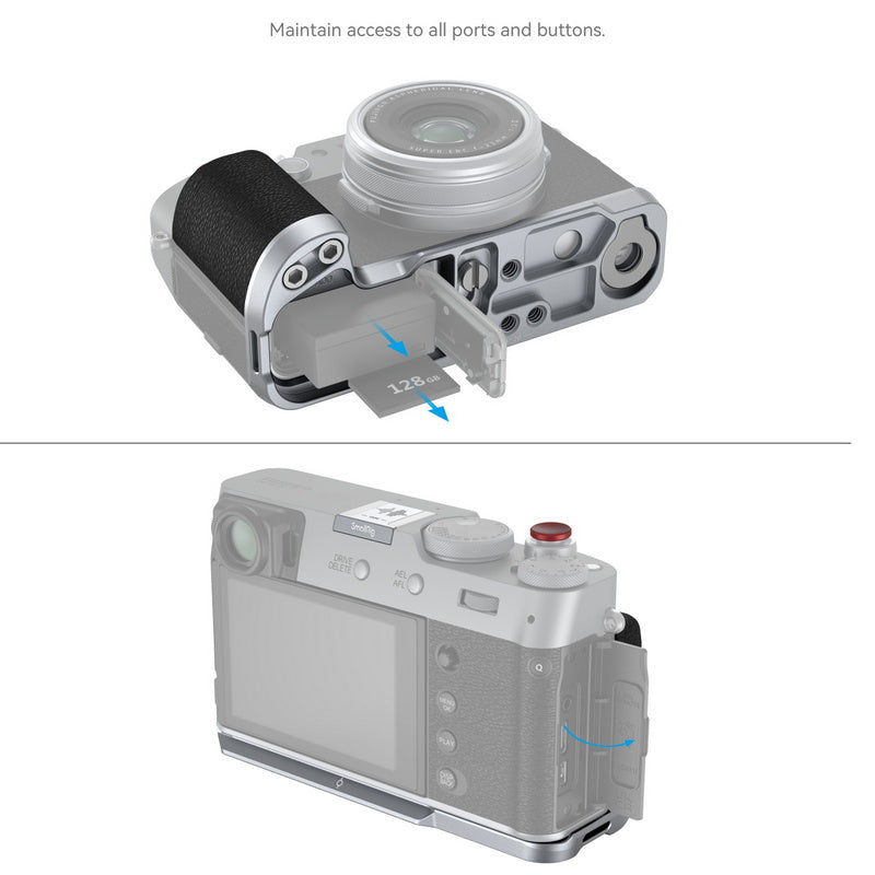 SmallRig L-Shape Grip for FUJIFILM X100VI / X100V (Silver)