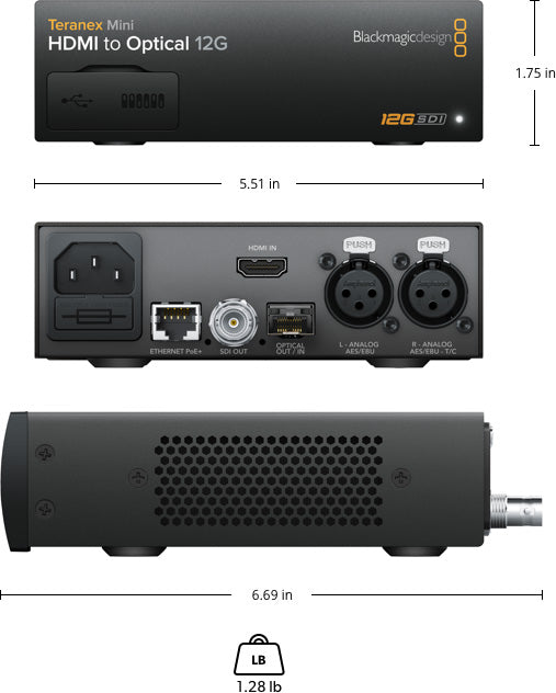 Blackmagic Design Teranex Mini - HDMI to Optical 12G