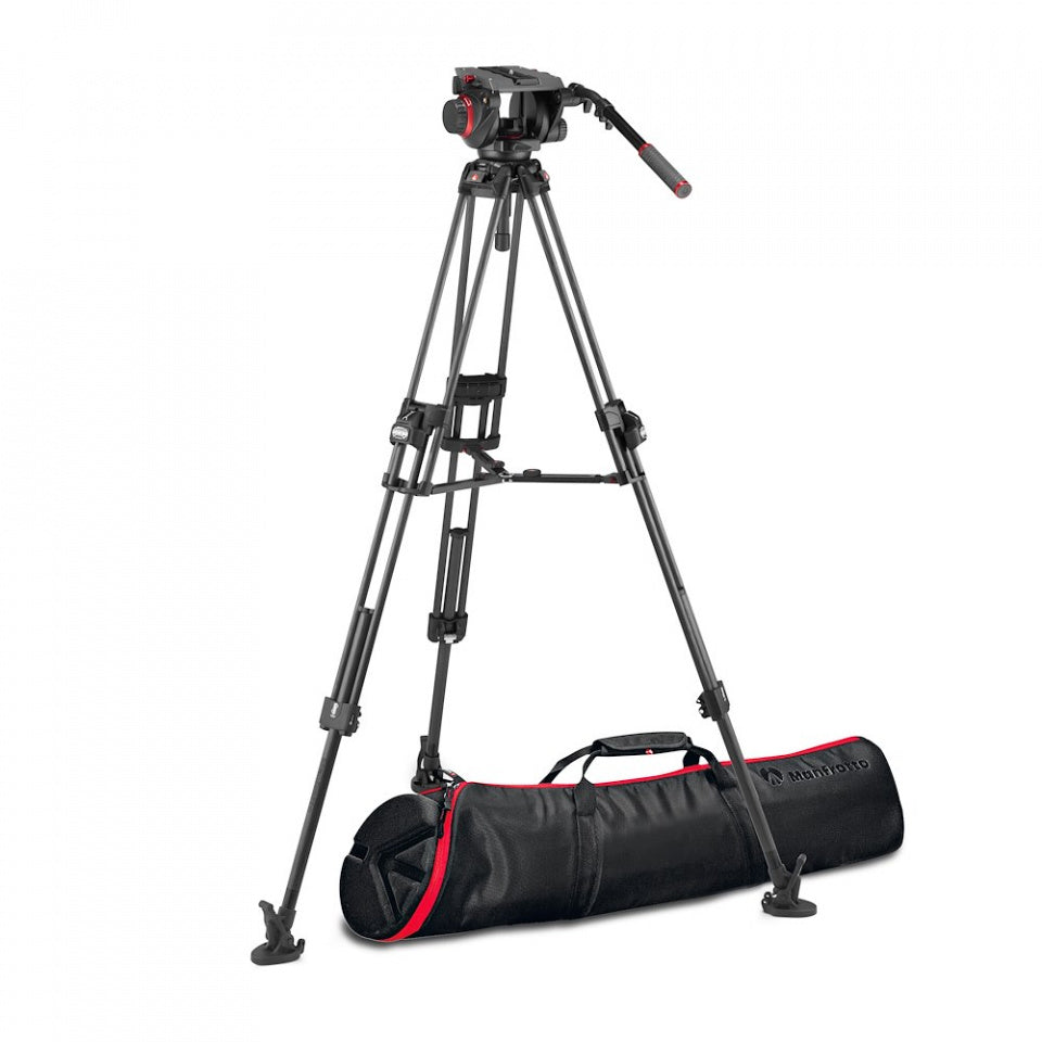 Видео статив кит Manfrotto с глава 509 FAST и двойни бързо разпъващи карбонови крака 645 - среден паяк