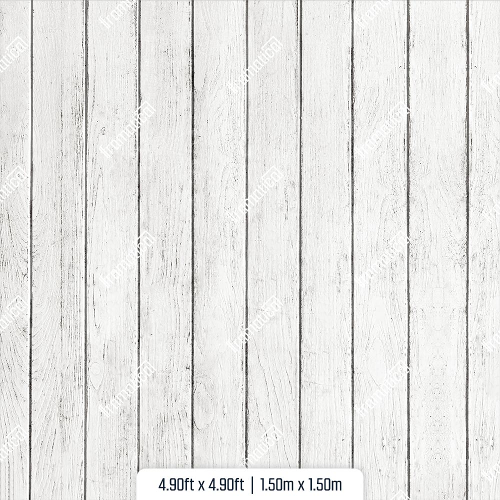 Light Wood Rustic Vertical Plank Mat Floor - 1.50m x 1.50m