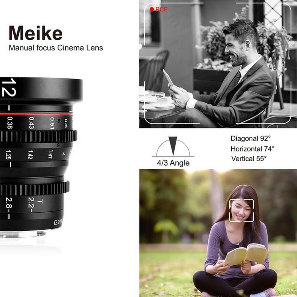 Кино обектив Meike 12mm T2.2 за MFT