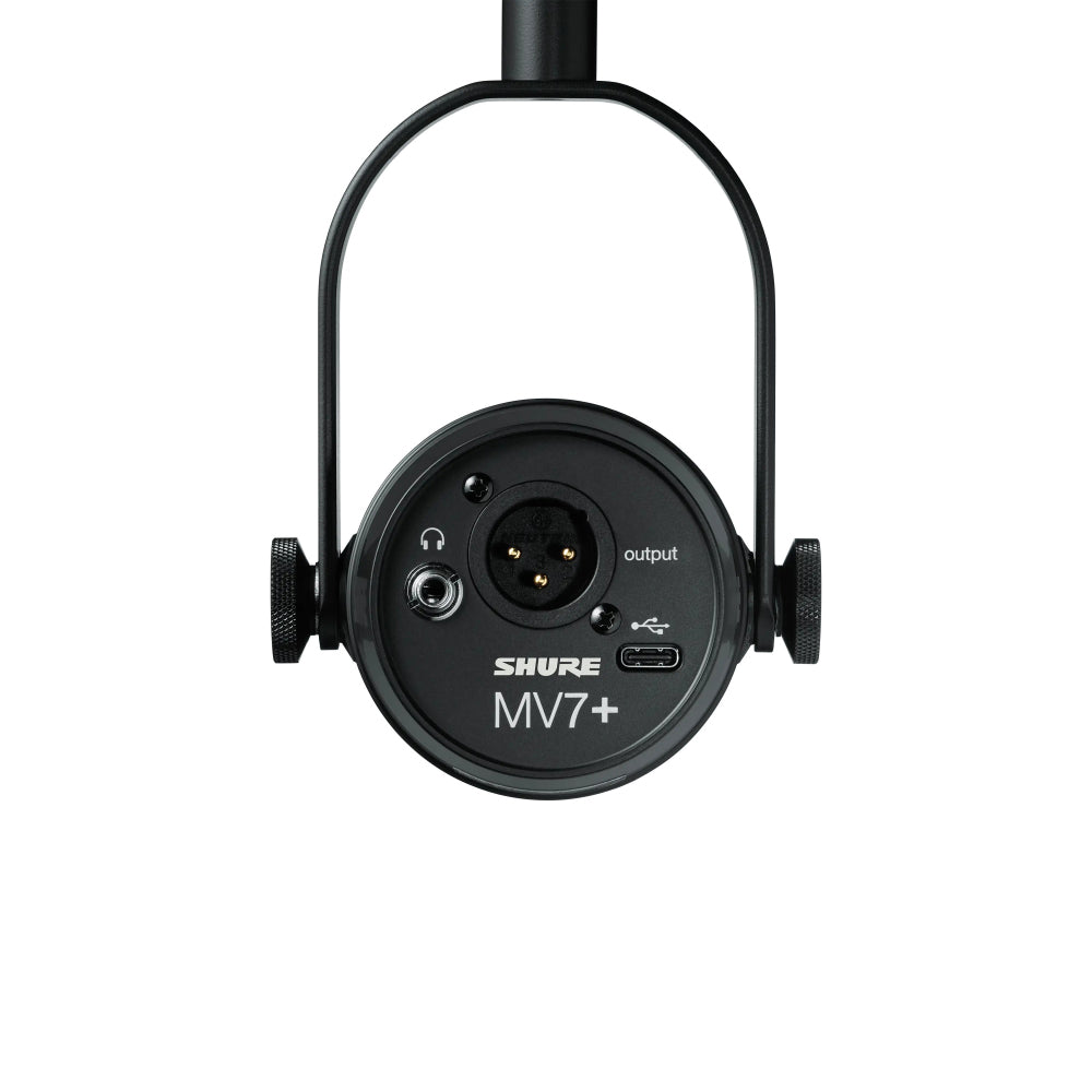 Динамичен Podcast микрофон Shure MV7+ - Черен - USB-C и XLR Изходи
