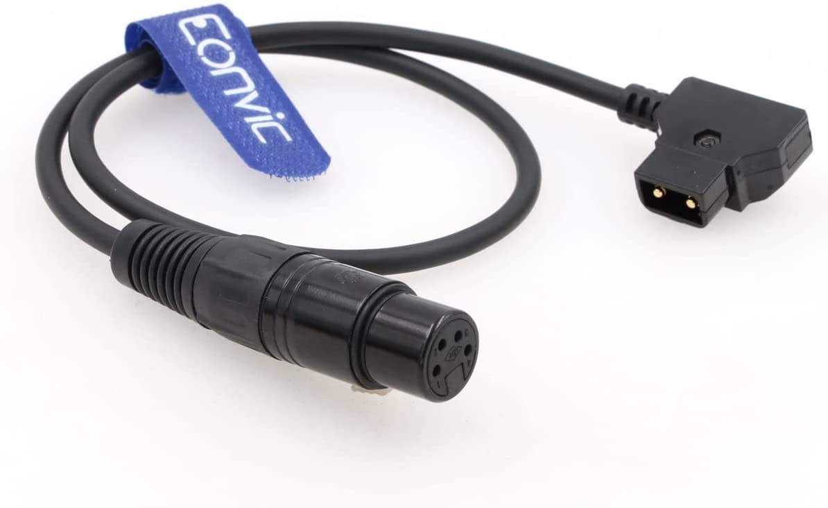Power cable D-tap Male to 4 Pin XLR Female (Straight Cable 25cm)