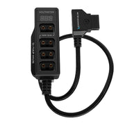 Kondor Blue 12V метален D-Tap разклонител с волтметър 4-пътен сплитер (1/4 резба)