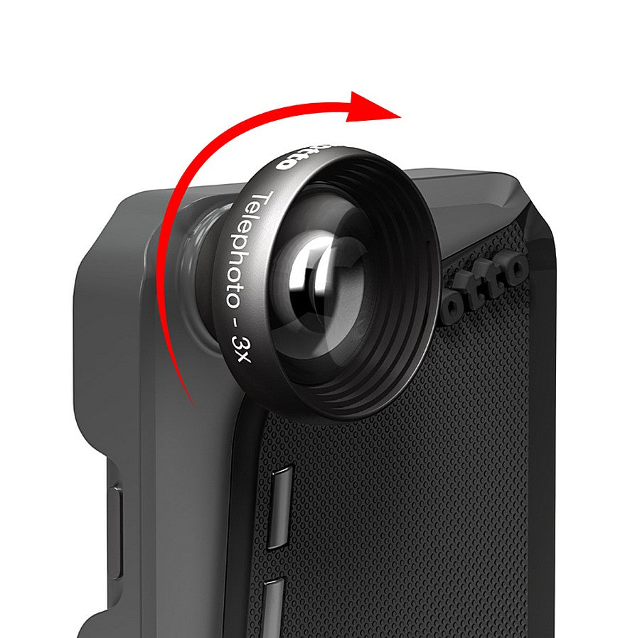 Manfrotto Black Case for iPhone 6 Plus +2 lenses+SMT LED with tripod mount