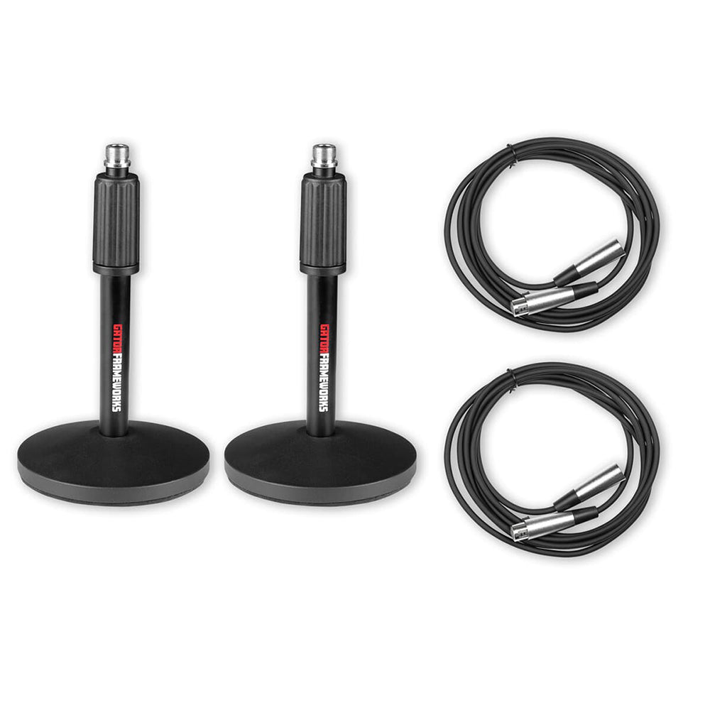 Gator Frameworks 2 Desk Mic Stands 2 3m.